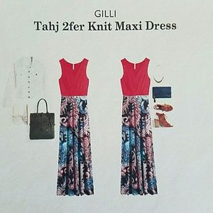 Knit top maxi dress